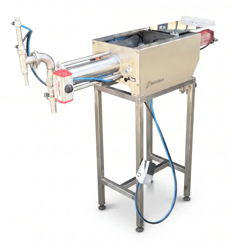 SFP-YTD1000 Stainless Steel Pneumatic Horizontal Liquid Filling Machine (100-1000ml)